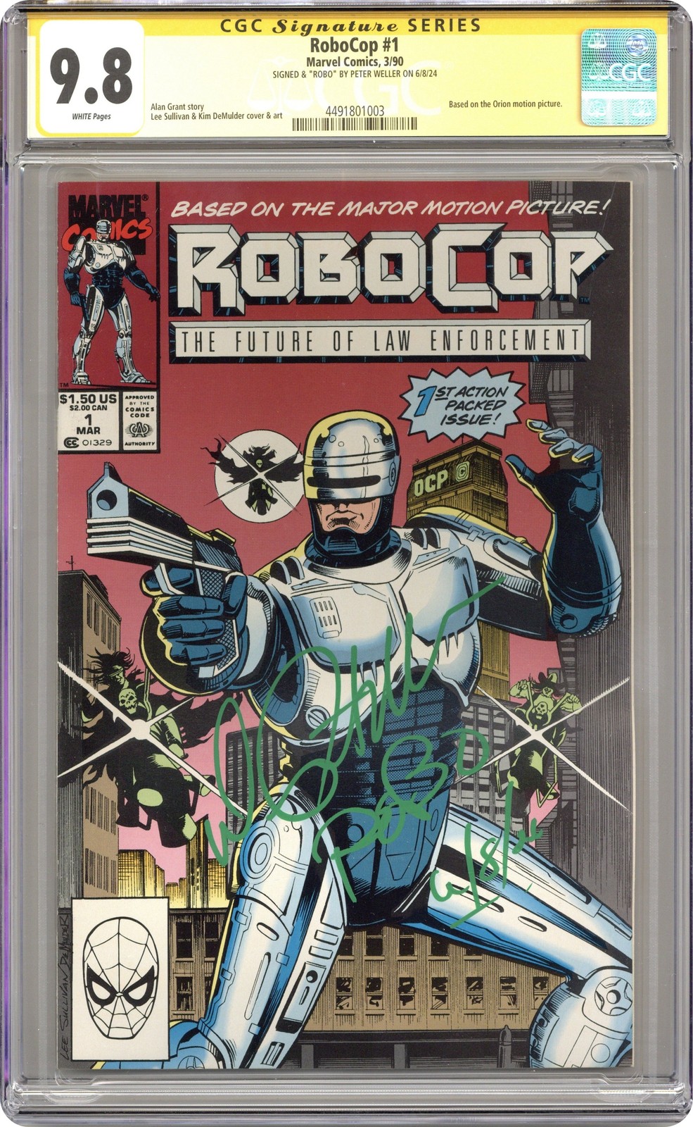 Robocop #1 CGC 9.8 SS Weller 1990 4491801003