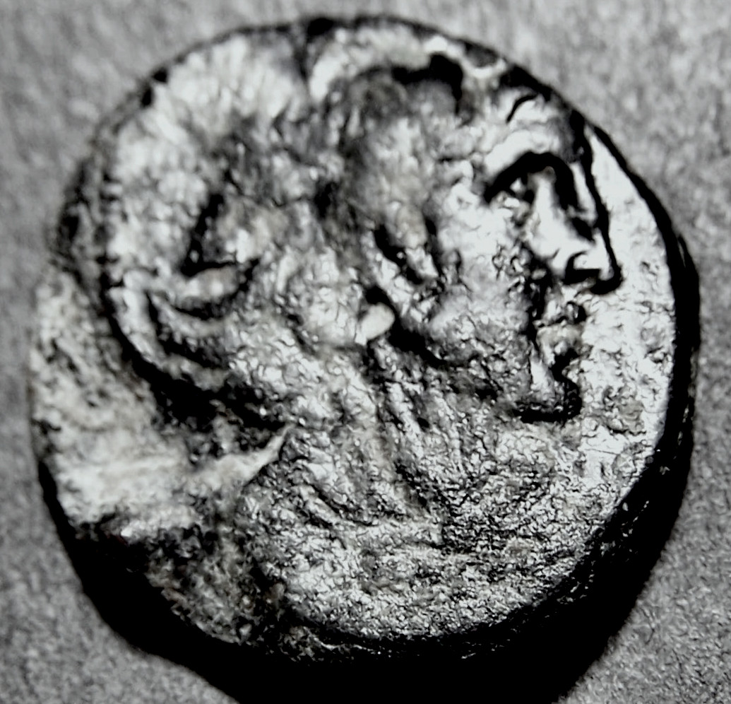 ALEXANDER I as Mythical Hercules w/ APOLLO, Arrow, & Bow, 18-19mm Greek Coin