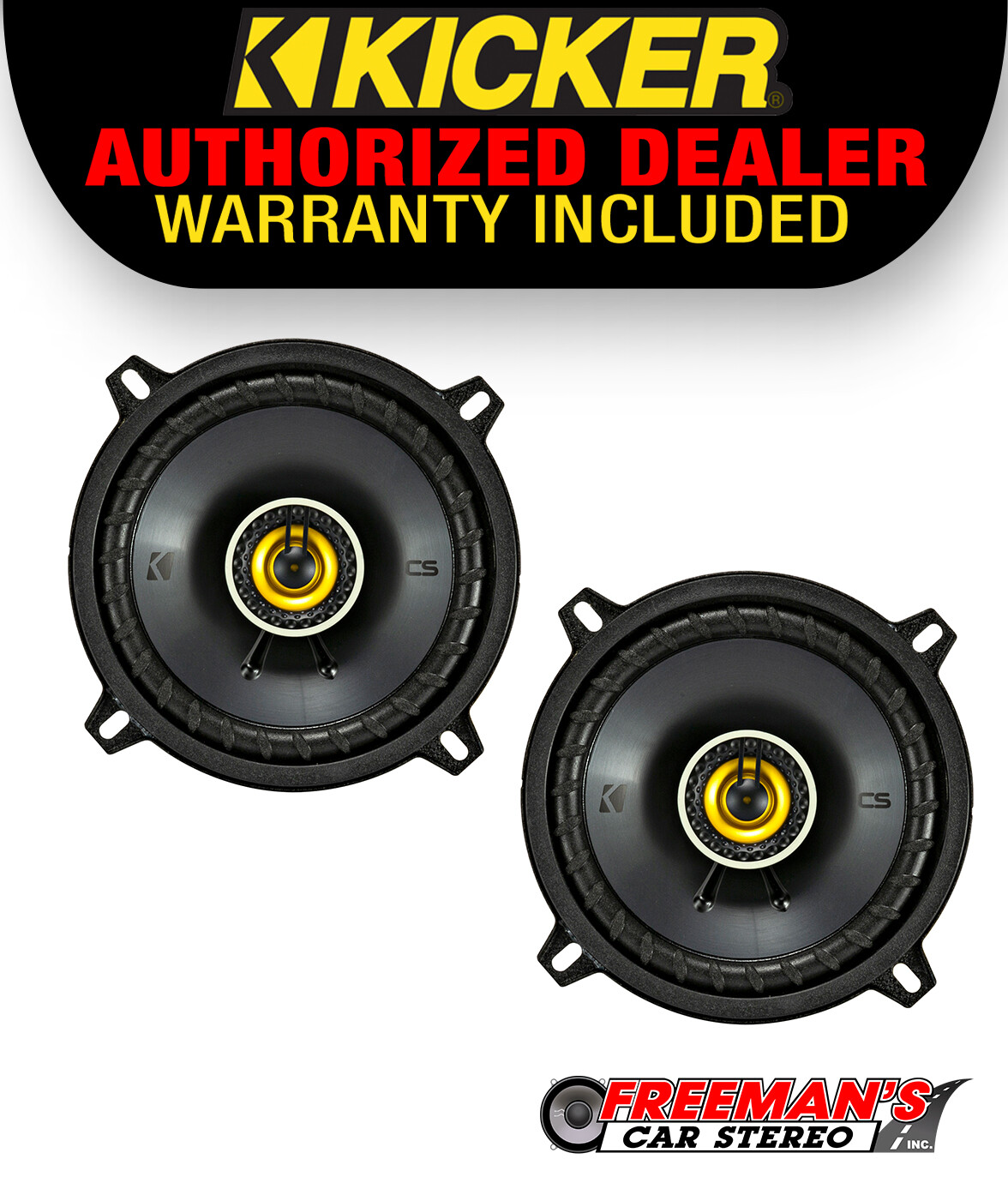 Kicker 46CSC54 CS-Series 5-1/4-Inch Coaxial Speakers