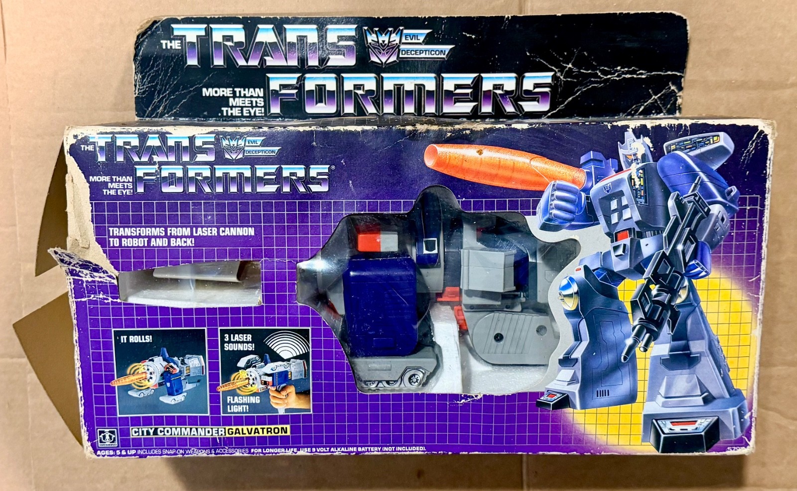 1986 Hasbro G1 Transformers Galvatron 100% Complete w/ Box Works Unused Stickers