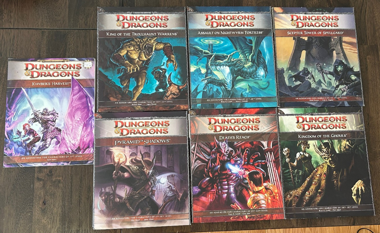 D&D 4E Adventure Lot 7 books (Dungeons & Dragons, Wizards of the Coast) D&D 4E Adventure Lot 7 books (Dungeons & Dragons, Wizards of the Coast)