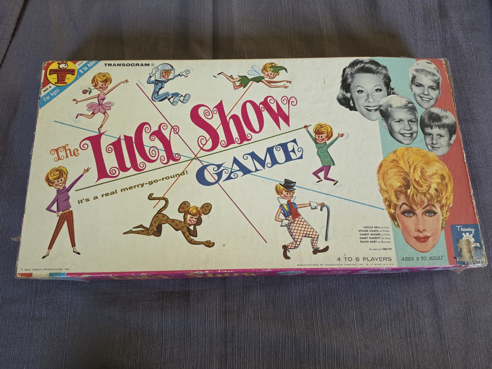 VINTAGE 1962 TRANSOGRAM THE LUCY SHOW GAME LUCILLE BALL COMPLETE VINTAGE 1962 TRANSOGRAM THE LUCY SHOW GAME LUCILLE BALL COMPLETE