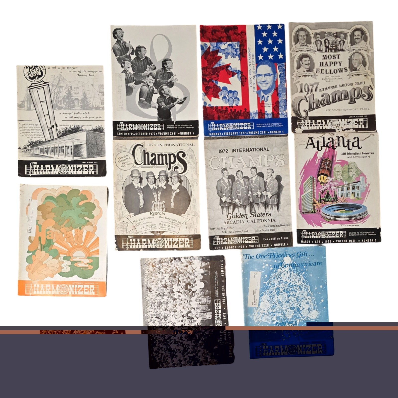 Vintage The Harmonizer Magazine Lot 10 Issues 1970s Barbershop Quartet SPEBSQSA Vintage The Harmonizer Magazine Lot 10 Issues 1970s Barbershop Quartet SPEBSQSA