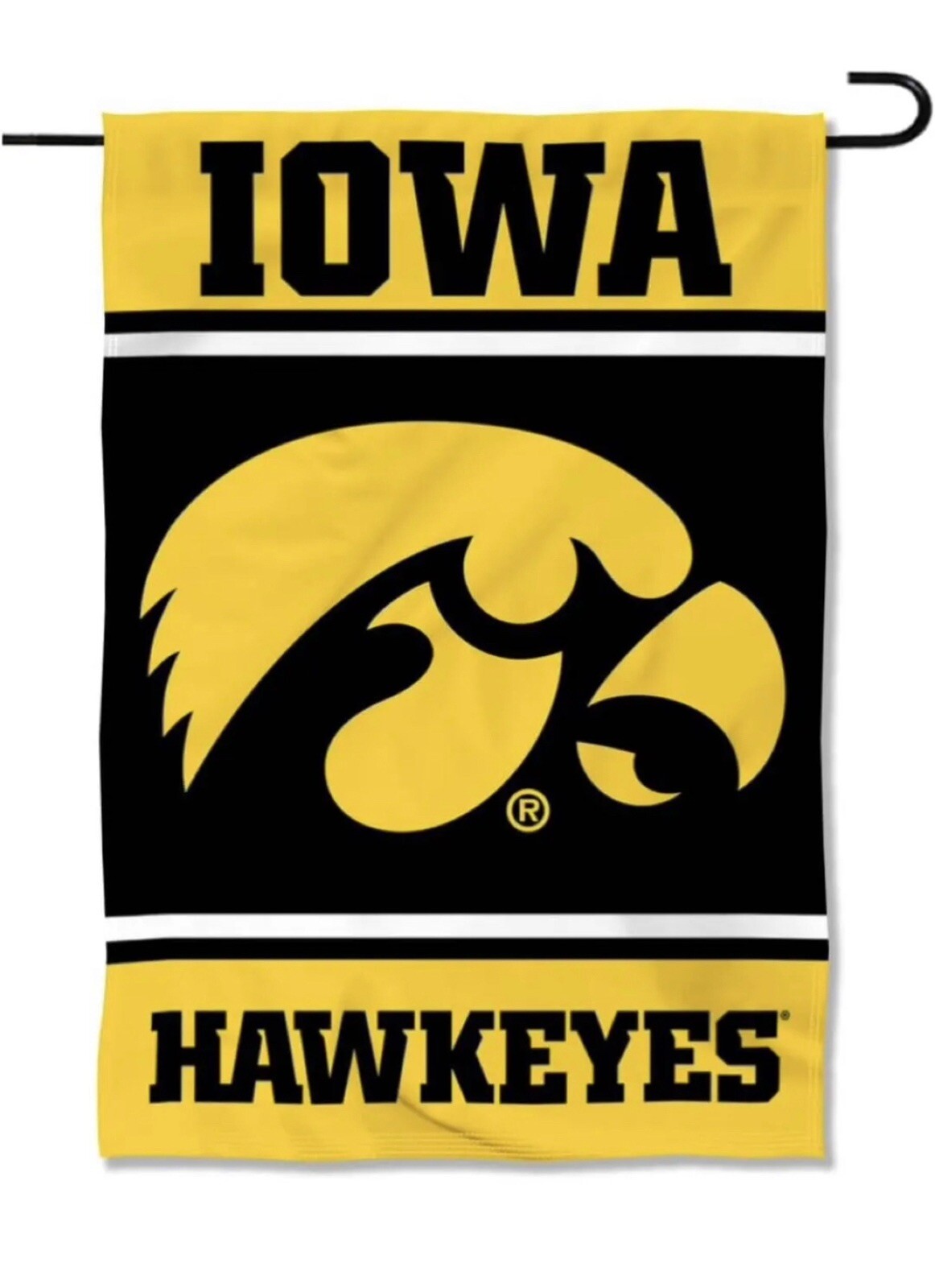 Iowa Hawkeyes Premium Garden Flag 12” X 18” Hawkeyes Double Sided Yard Flag