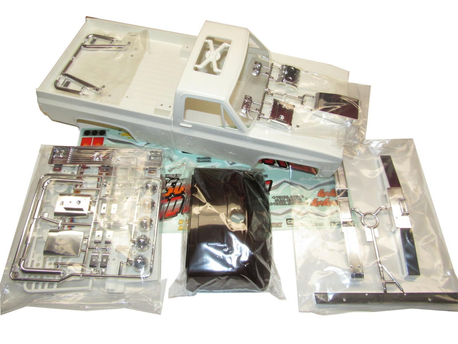 Tamiya Super CLODBUSTER Hard Body Chevy Truck Cab Body Windows Chrome Clod Tamiya Super CLODBUSTER Hard Body Chevy Truck Cab Body Windows Chrome Clod