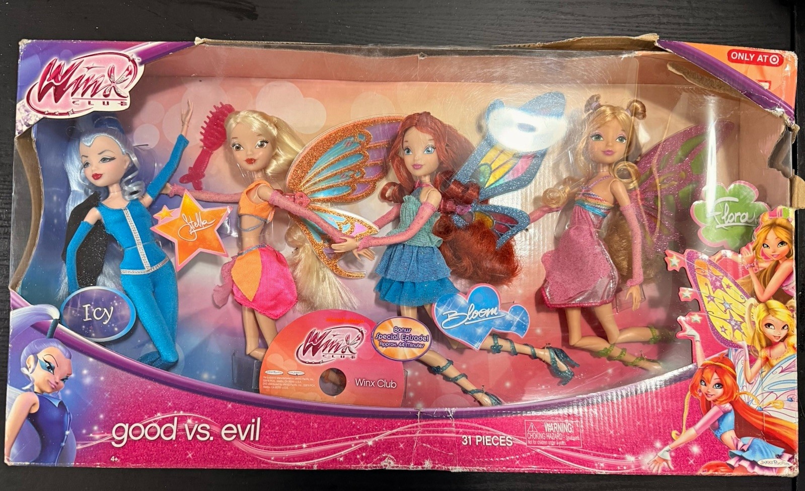 2012 Winx Club Good vs Evil 4 Doll Set Icy Stella Bloom Flora Target Exclusive 2012 Winx Club Good vs Evil 4 Doll Set Icy Stella Bloom Flora Target Exclusive