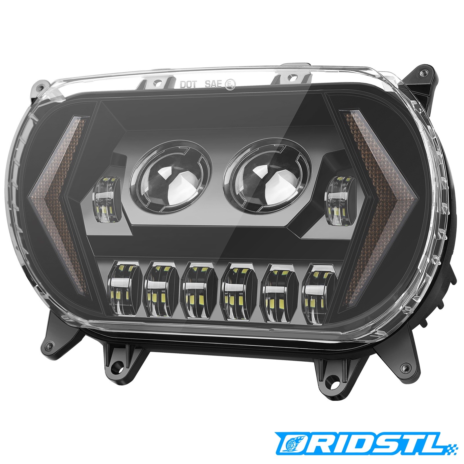 DOT 120W LED Headlight Amber DRL Turn Signal for 2015-23 Harley Road Glide FLTRX