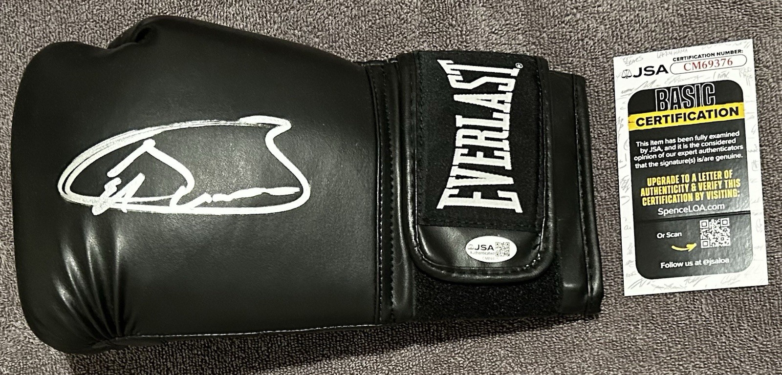 Saul Canelo Alvarez SIGNED Everlast Glove JSA COA Autographed Boxing Black READ