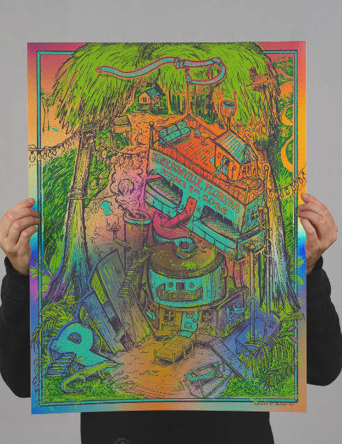 Phish poster Jacksonville, Fl  10/9/26 FOIL EDITION S/#/50 SHOWDEERART