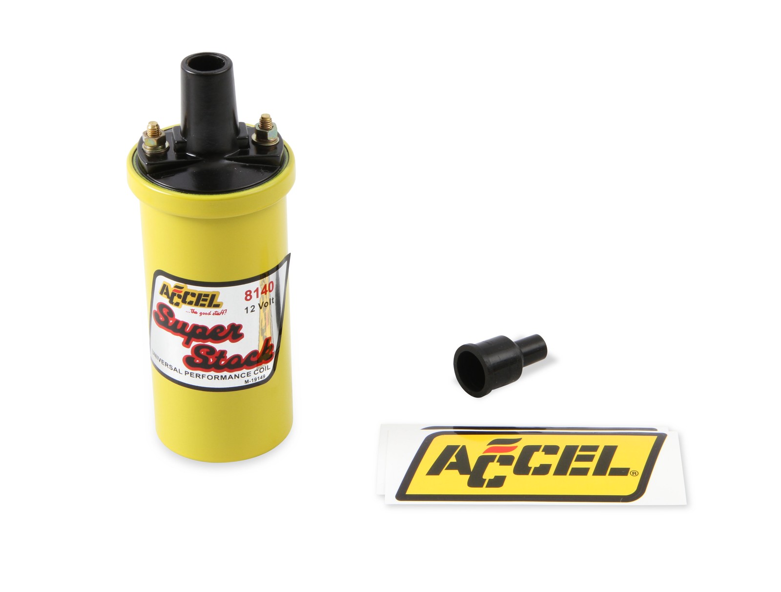 8140 ACCEL Ignition Coil - Yellow - 42000v 1.4 ohm primary - Points - up to 8140 ACCEL Ignition Coil - Yellow - 42000v 1.4 ohm primary - Points - up to