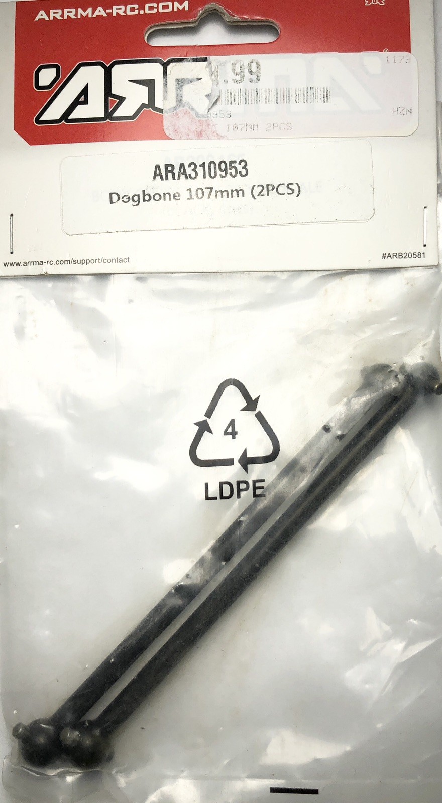 ARRMA ARA310953 - Dogbone, 107mm (2) ARRMA ARA310953 - Dogbone, 107mm (2)