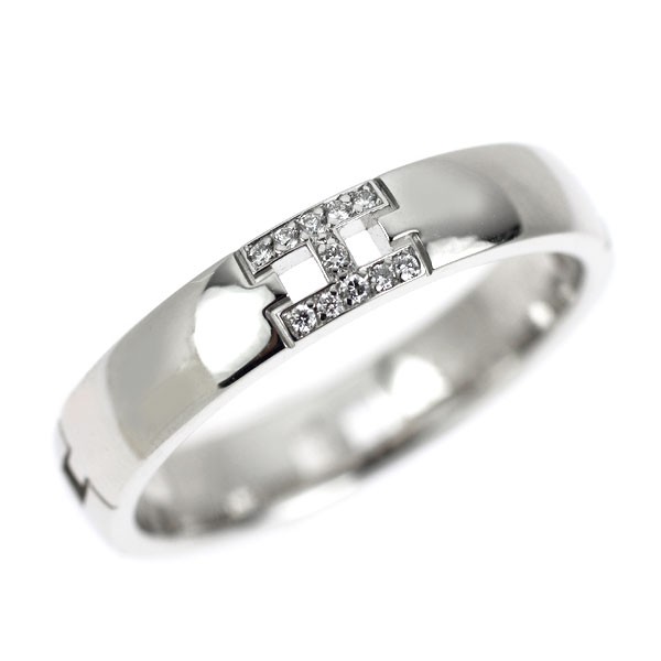 Hermes K18WG Diamond Ring Ever Hercules 48 - Auth  from Japan- Auth