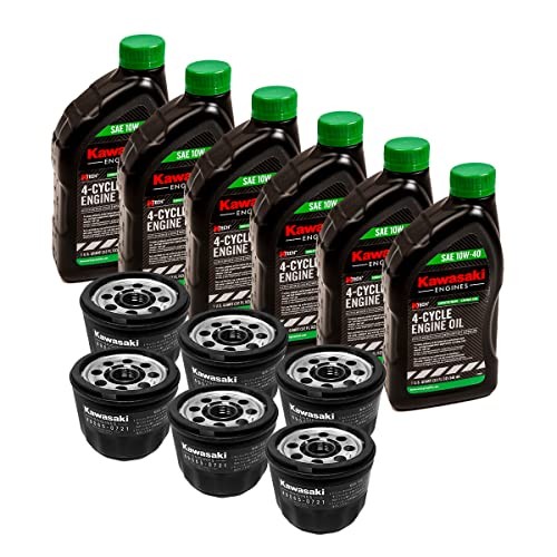 Kawasaki 6PK Genuine OEM 10W40 4-Cycle K-Tech Oil 99969-6296 & 49065-7007 Filter Kawasaki 6PK Genuine OEM 10W40 4-Cycle K-Tech Oil 99969-6296 & 49065-7007 Filter