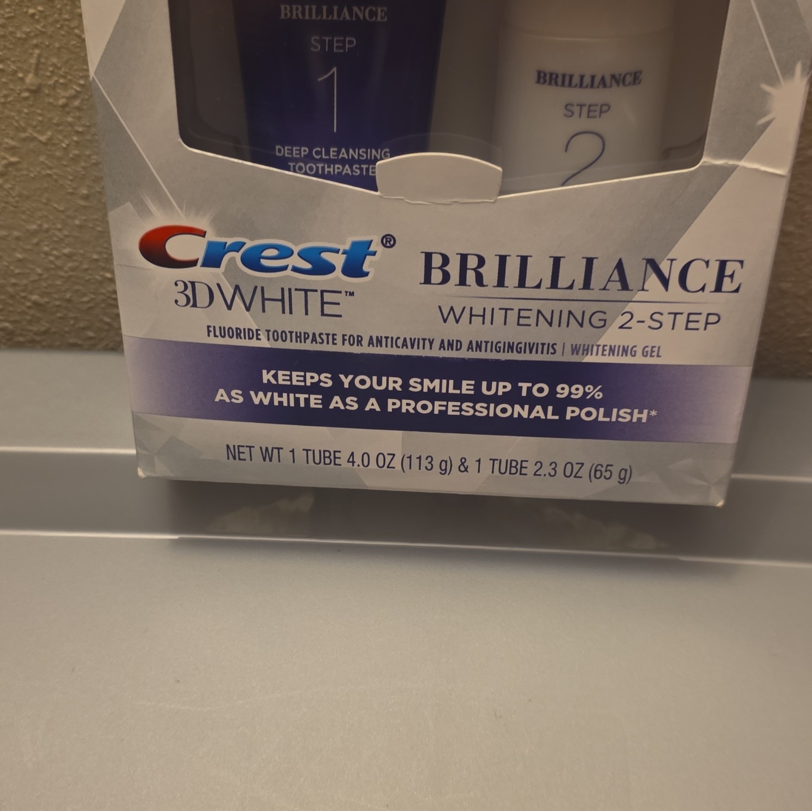 Crest 3D White Brilliance Whitening 2 Step kit Crest 3D White Brilliance Whitening 2 Step kit