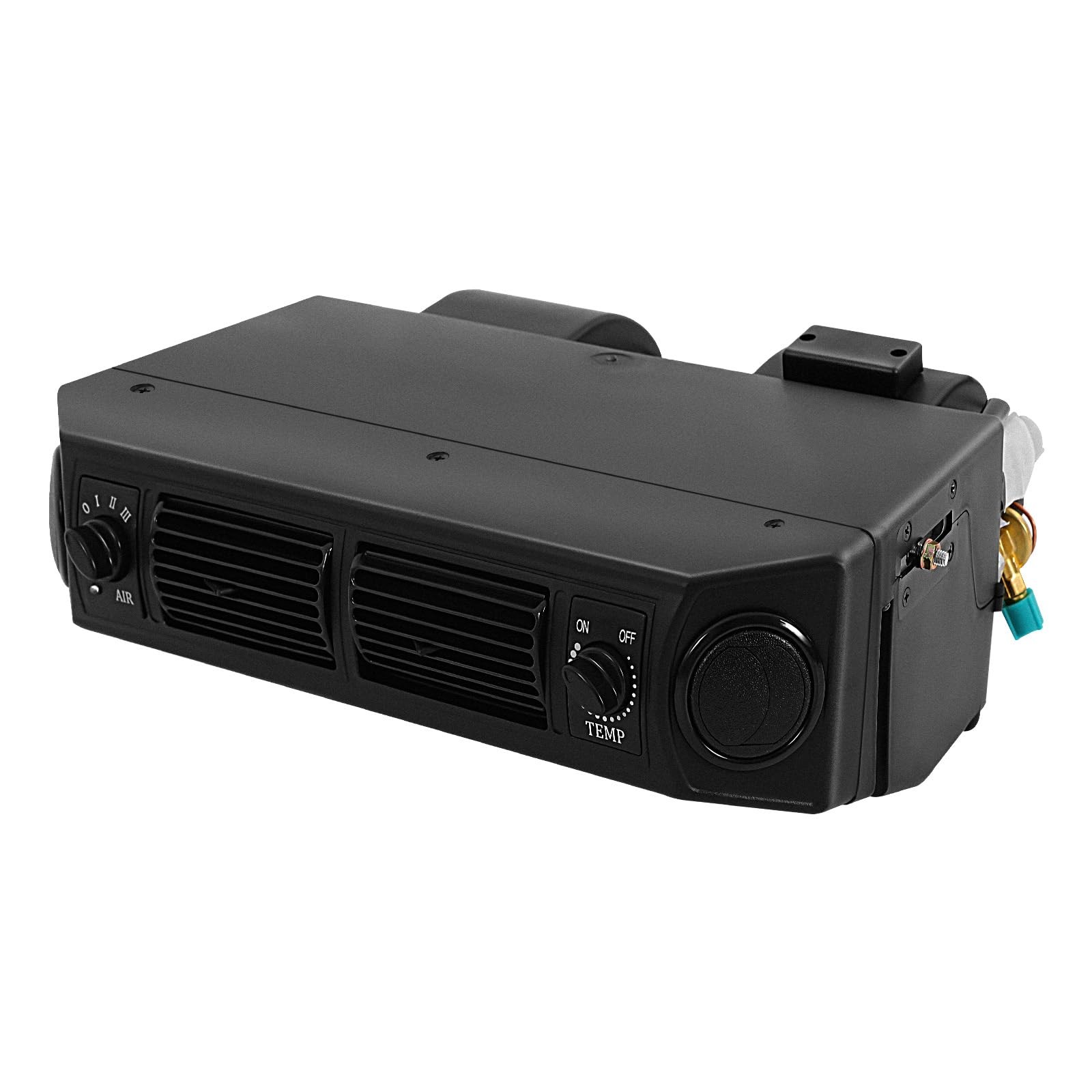 12V 80W Universal Car AC Evaporator Under Dash Aluminum Cooling System Black