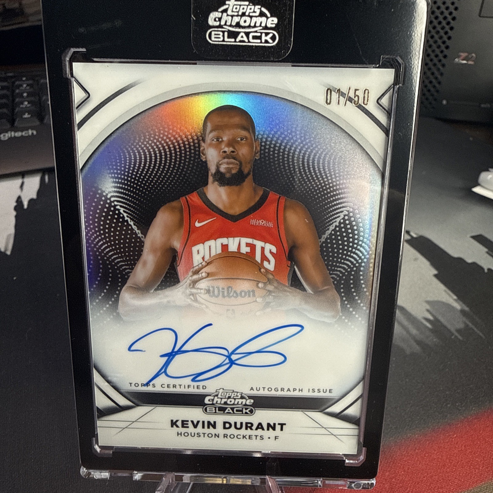 2025-26 Topps Chrome Black Kevin Durant Ivory Auto 1/50 Rockets Future HOF 2025-26 Topps Chrome Black Kevin Durant Ivory Auto 1/50 Rockets Future HOF