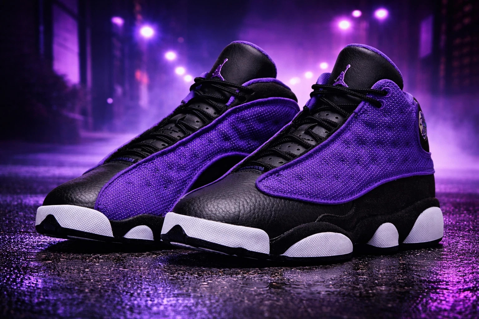 Men's Jordan 13 Purple Venom/White/Black 2023 Size US 🔥SALE DEAL