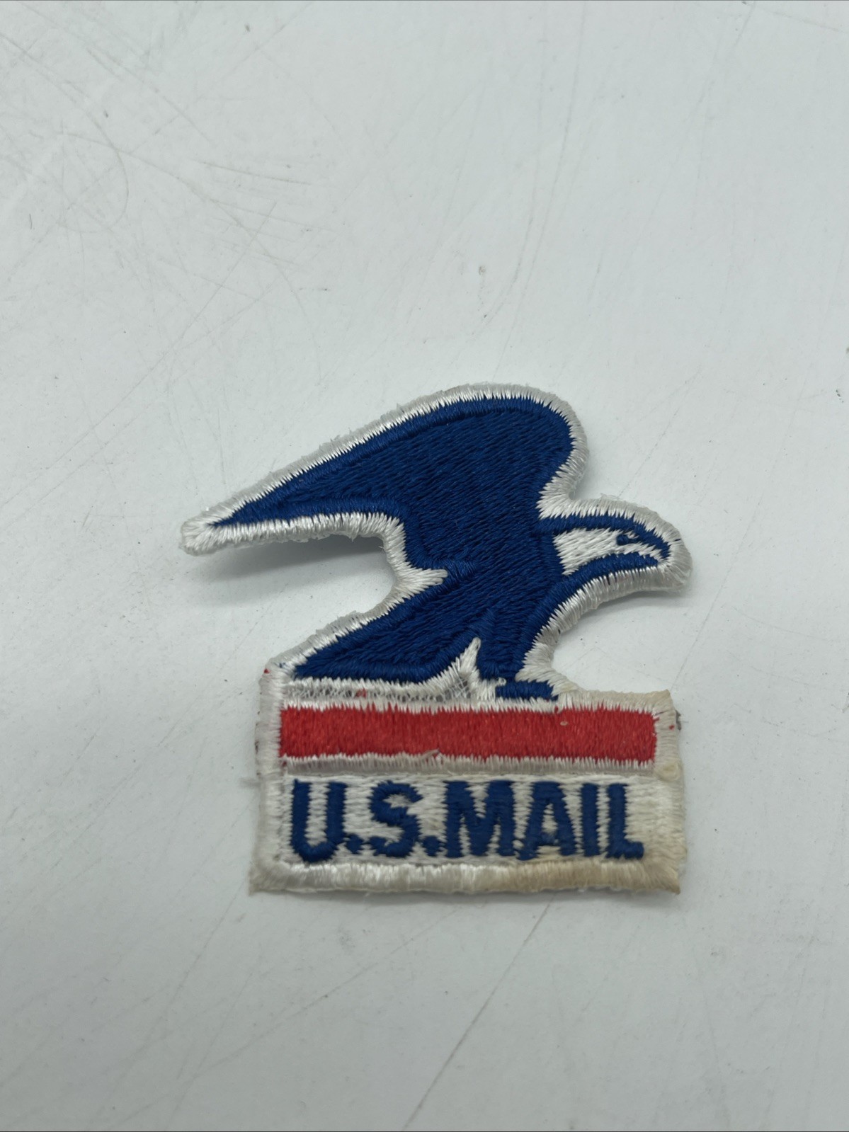 Vintage U.S. Mail Postal Service Eagle Logo Patch Sew On Twill Genuine USPS RWB