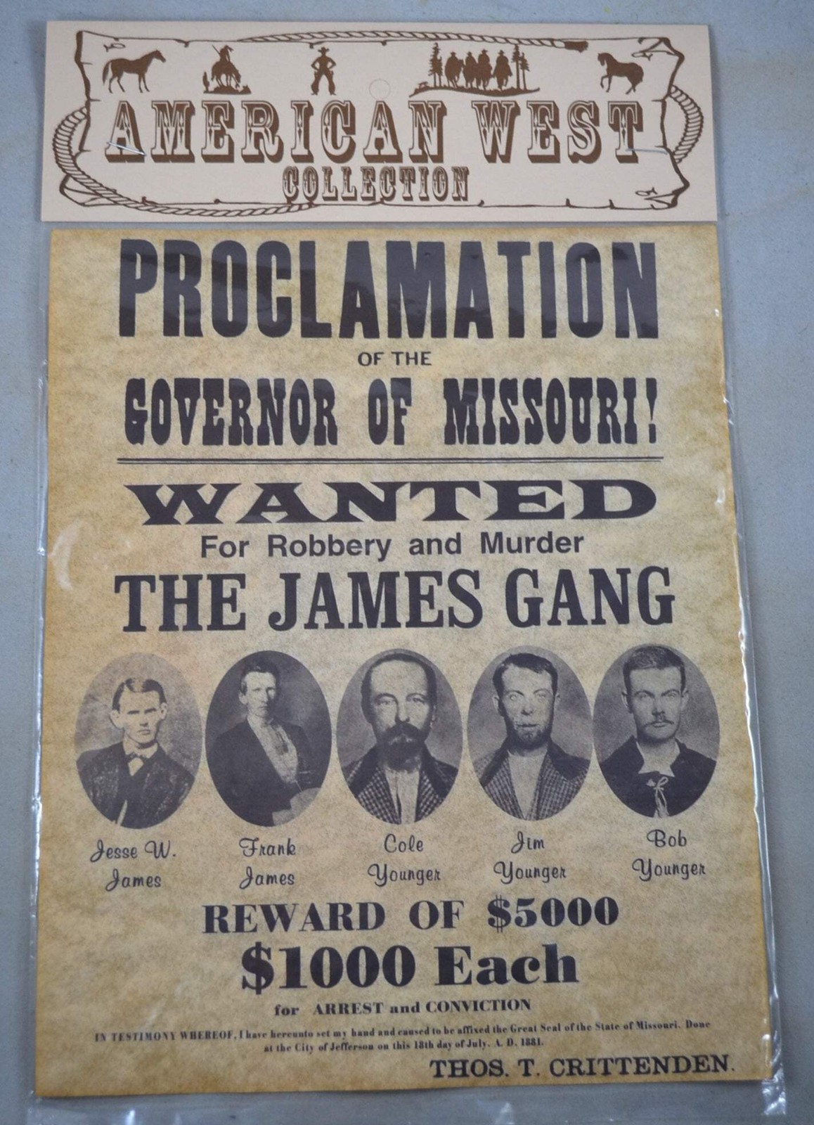 Americana The James Gang Wanted Poster