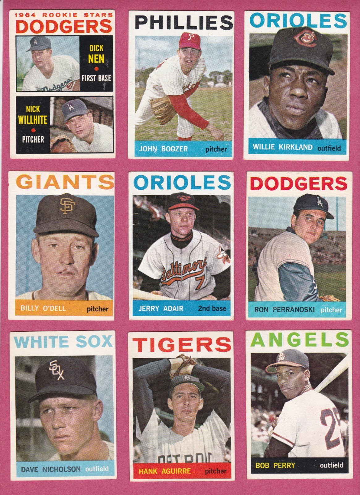 1964 Topps Baseball Cards - commons in VG to EX+ condition