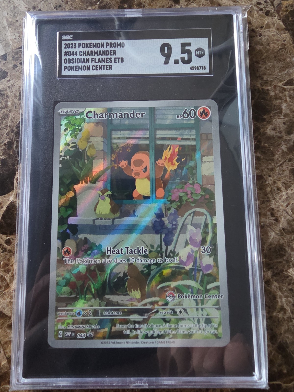Pokemon Promo Charmander Etb Pokémon Center Stamped Sgc 9.5 Pokemon Promo Charmander Etb Pokémon Center Stamped Sgc 9.5