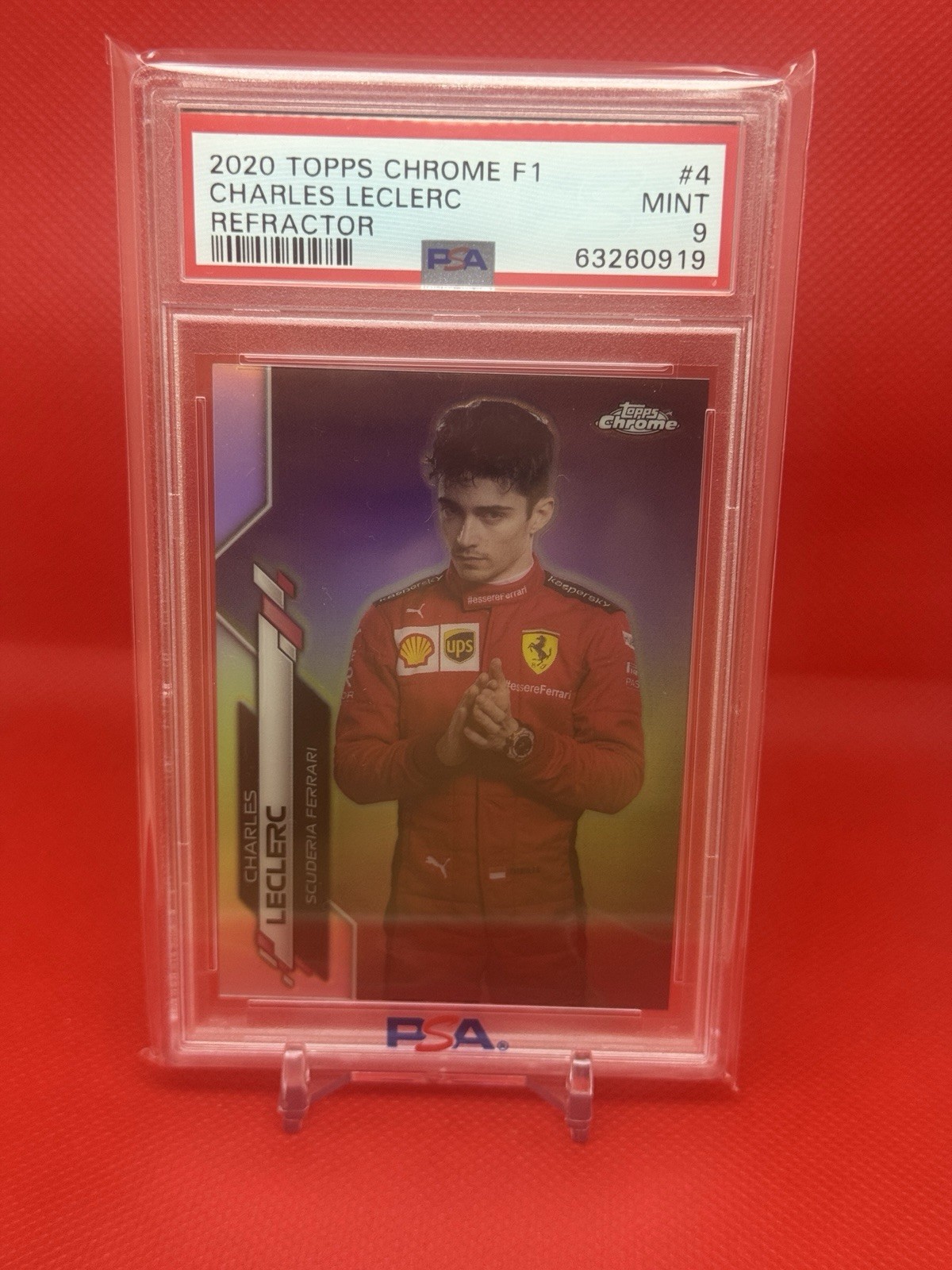 2020 Topps Chrome F1 Charles Leclerc Refractor #4 Formula 1 RC PSA 9 2020 Topps Chrome F1 Charles Leclerc Refractor #4 Formula 1 RC PSA 9