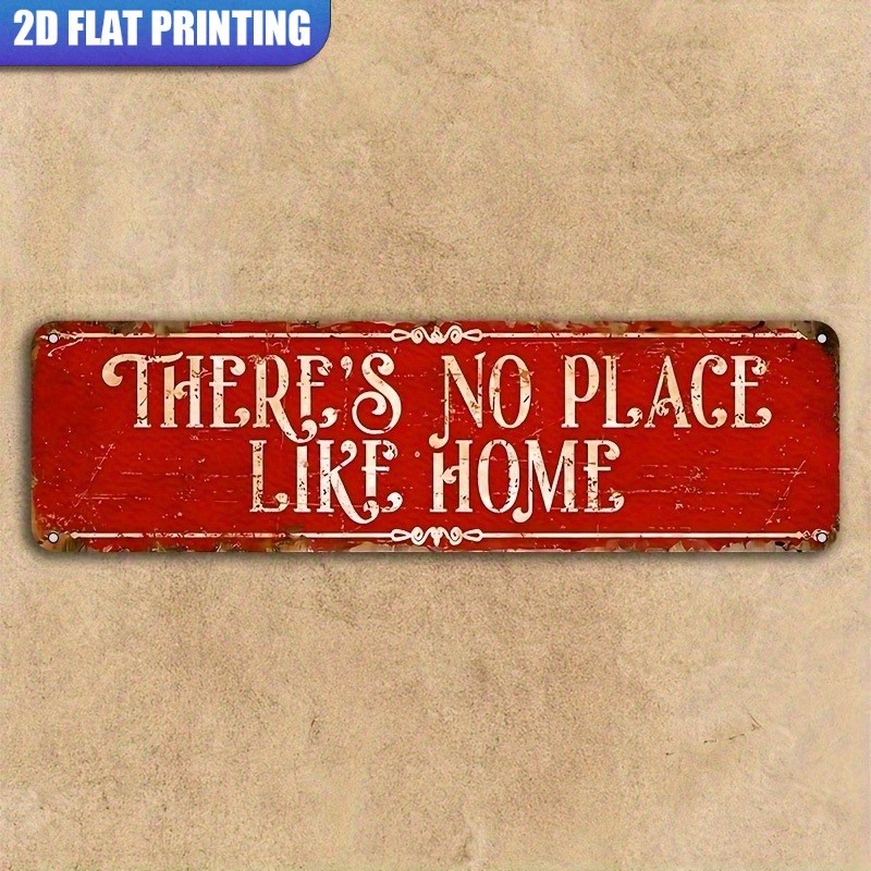 Vintage No Place Like Home Metal Wall Sign Rustic Tin Plaque Housewarming Gift Vintage No Place Like Home Metal Wall Sign Rustic Tin Plaque Housewarming Gift