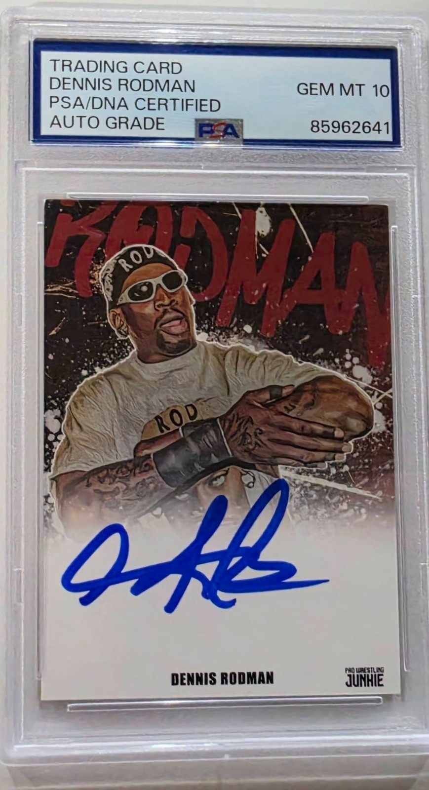Dennis Rodman - 2026 WWE NWO SIGNED PSA GEM MINT 10 - Card HOF4 Dennis Rodman - 2026 WWE NWO SIGNED PSA GEM MINT 10 - Card HOF4