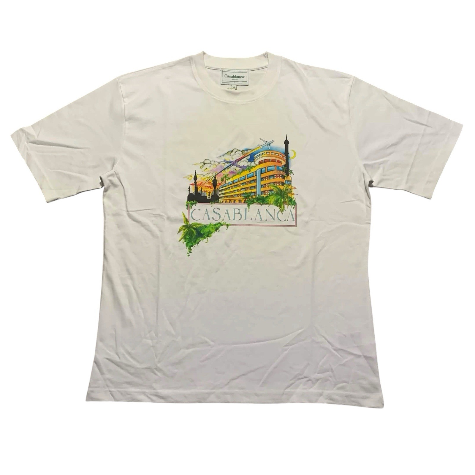 Casablanca Tennis Club City Skyline Graphic T-Shirt White | Men’s Size XXL