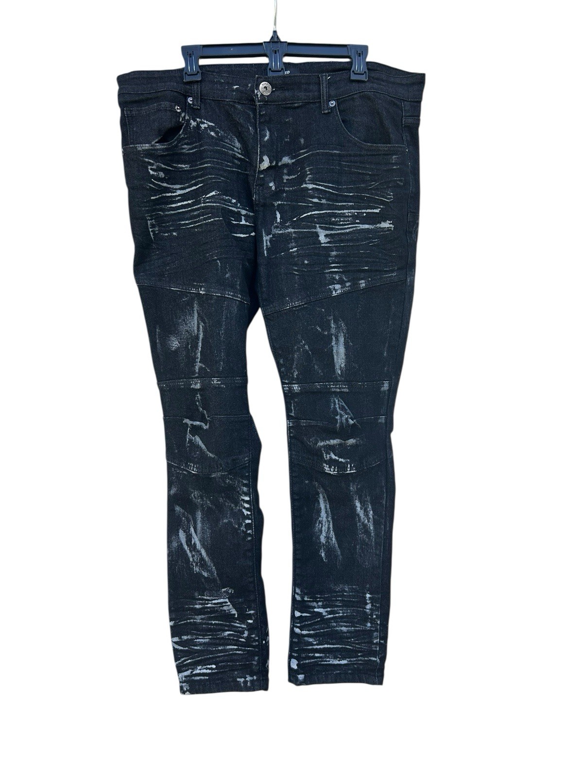 Kindred KNRD Men’s 38x32 (Fits 38x31) Black Jeans White Paint Splatter Kindred KNRD Men’s 38x32 (Fits 38x31) Black Jeans White Paint Splatter