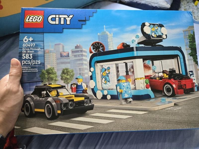 LEGO City Drive-Through Car Wash Toy 60497, 583 Pieces - LEGO City Drive-Through Car Wash Toy 60497, 583 Pieces -