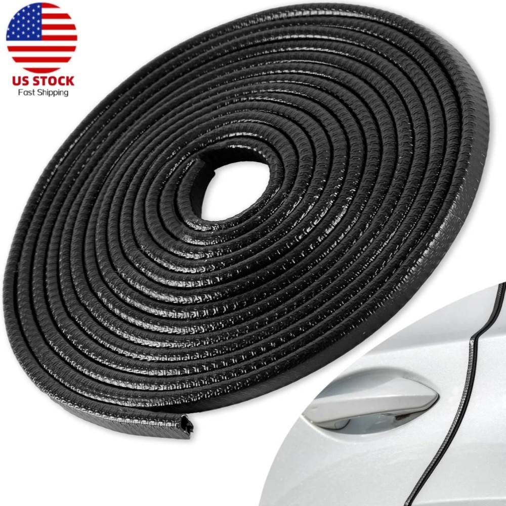 16.5ft Car Door Edge Guard Molding Trim Rubber Edge Strip Seal Protector U-Shape