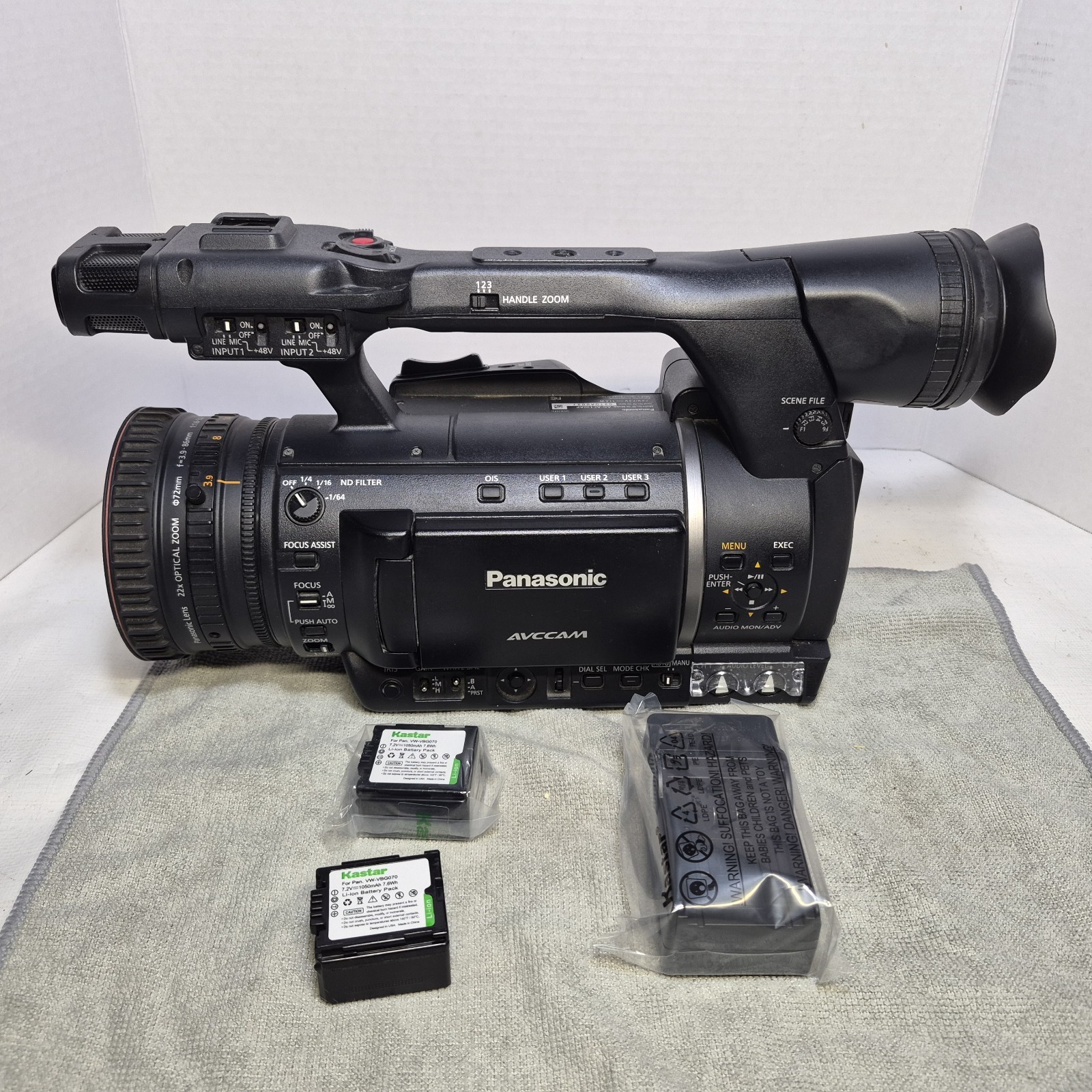 Panasonic AG-AC130 AVCCAM Camera HD Handheld Camcorder Dual SD Card 22x Zoom