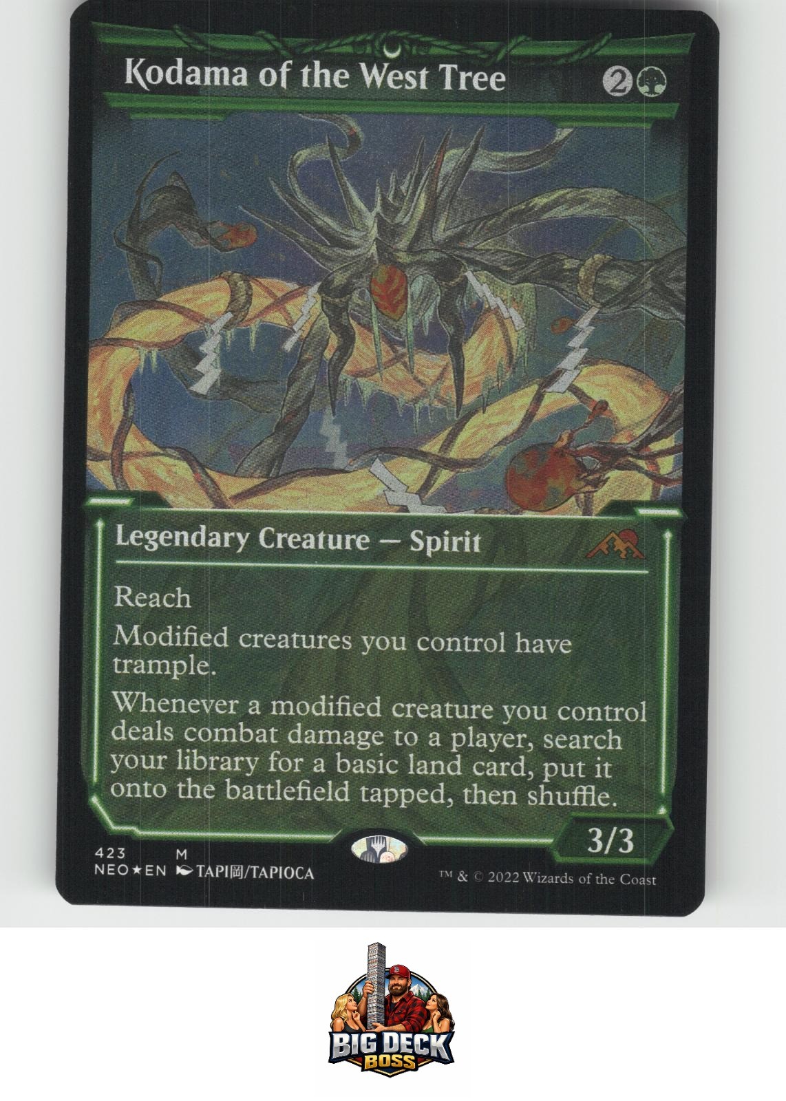 KODAMA OF THE WEST TREE (SHOWCASE) (FOIL ETCHED) KAMIGAWA: NEON DYNASTY MTG NM/M