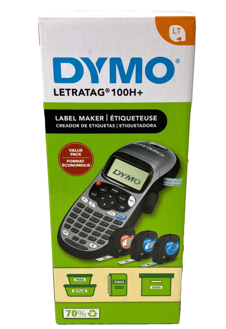 DYMO Letratag 100H+ LT Handheld Label Maker Value Pack, Silver DYMO Letratag 100H+ LT Handheld Label Maker Value Pack, Silver
