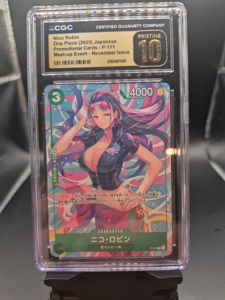 Nico Robin P-111 Cgc Pristine 10 Meet Up November Nico Robin P-111 Cgc Pristine 10 Meet Up November