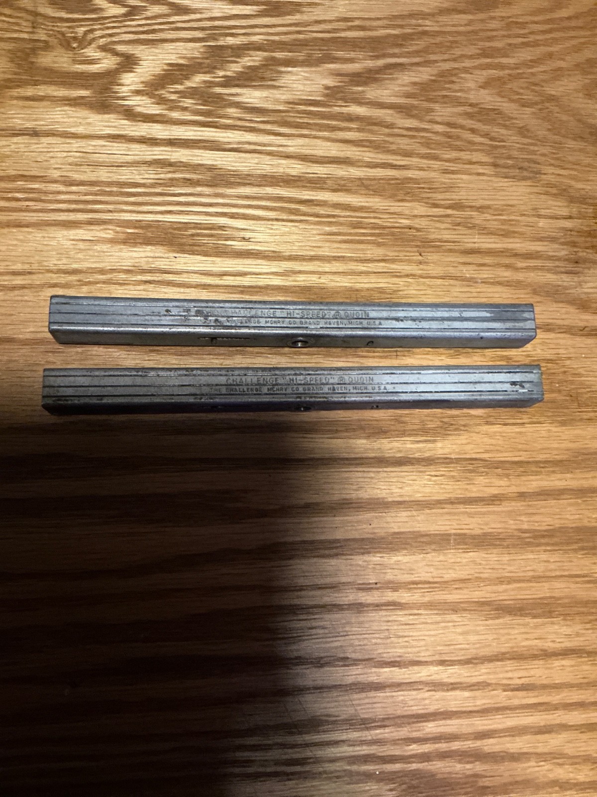 Used Vintage Letterpress Printing Die Cutting (2) Challenge Hi-Speed 9” Quoins