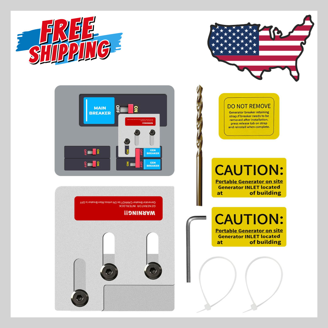 Generator Interlock Kit Compatible with Square D QO or Homeline 150 or 200 amp P