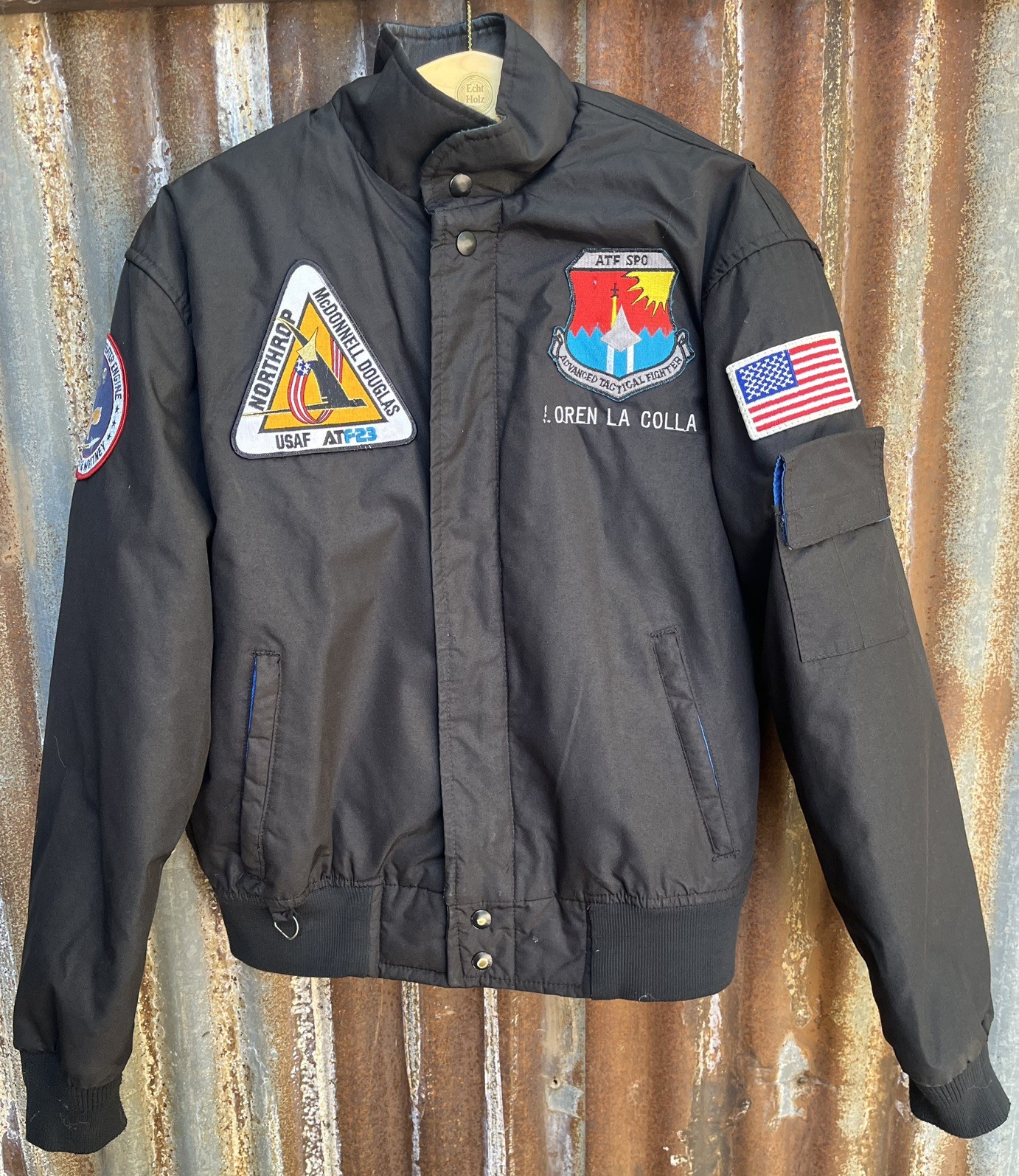 RARE Named USAF Nothrop McDonnell Douglas BLACK WIDOW II ATF-23 TEAM JACKET RARE Named USAF Nothrop McDonnell Douglas BLACK WIDOW II ATF-23 TEAM JACKET