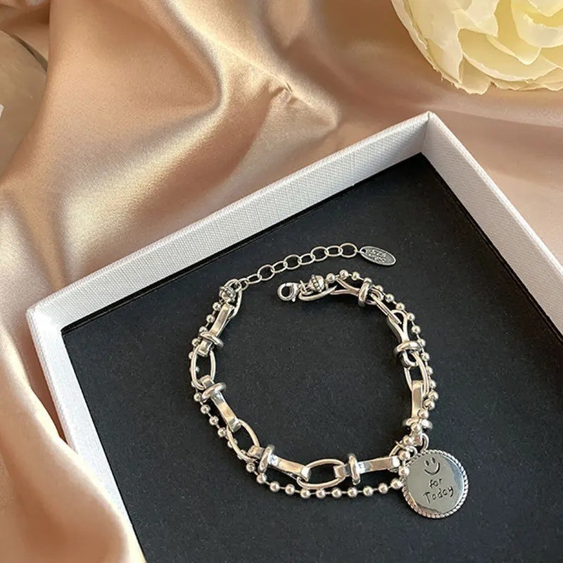 Solid 925 Sterling Silver Bracelet for Women | Vintage Handmade Simple Bangle Solid 925 Sterling Silver Bracelet for Women | Vintage Handmade Simple Bangle