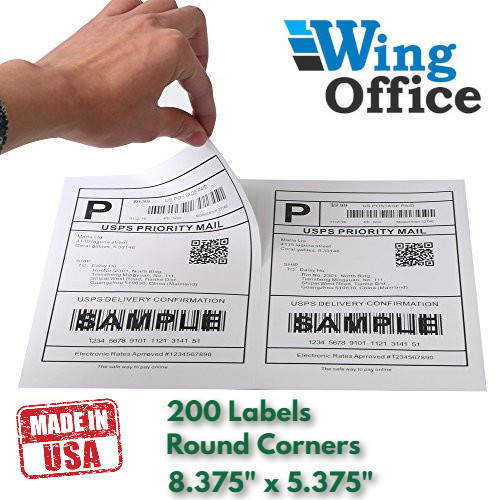 Wing Office - 200 - Shipping Labels - 8.375\