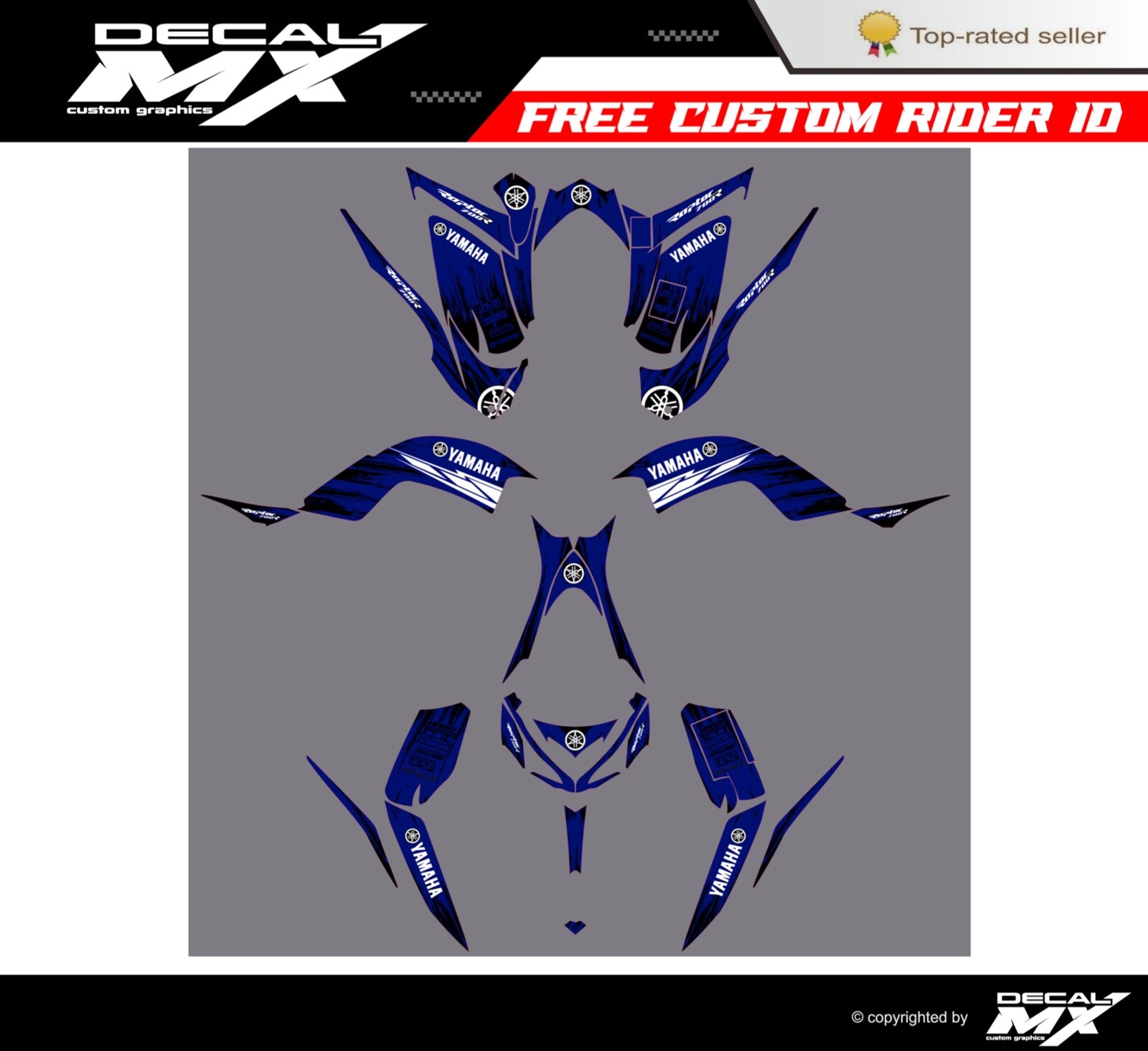 Fits YAMAHA RAPTOR 700R 700 2013 14 15 16 17 18 19 20 21 22 23 2024 graphic kit