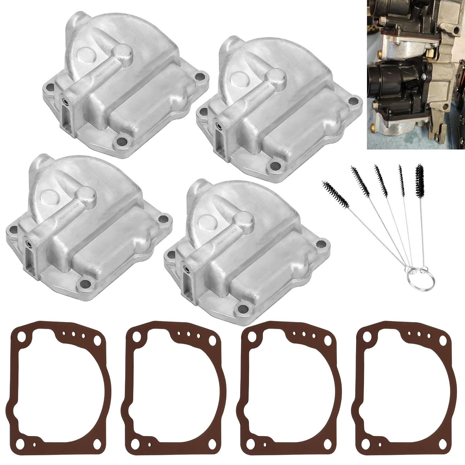 4 Pack Upgrade Material 433000 Float Chamber Carburetor Bowl Kit W/335070 Gas... 4 Pack Upgrade Material 433000 Float Chamber Carburetor Bowl Kit W/335070 Gas...