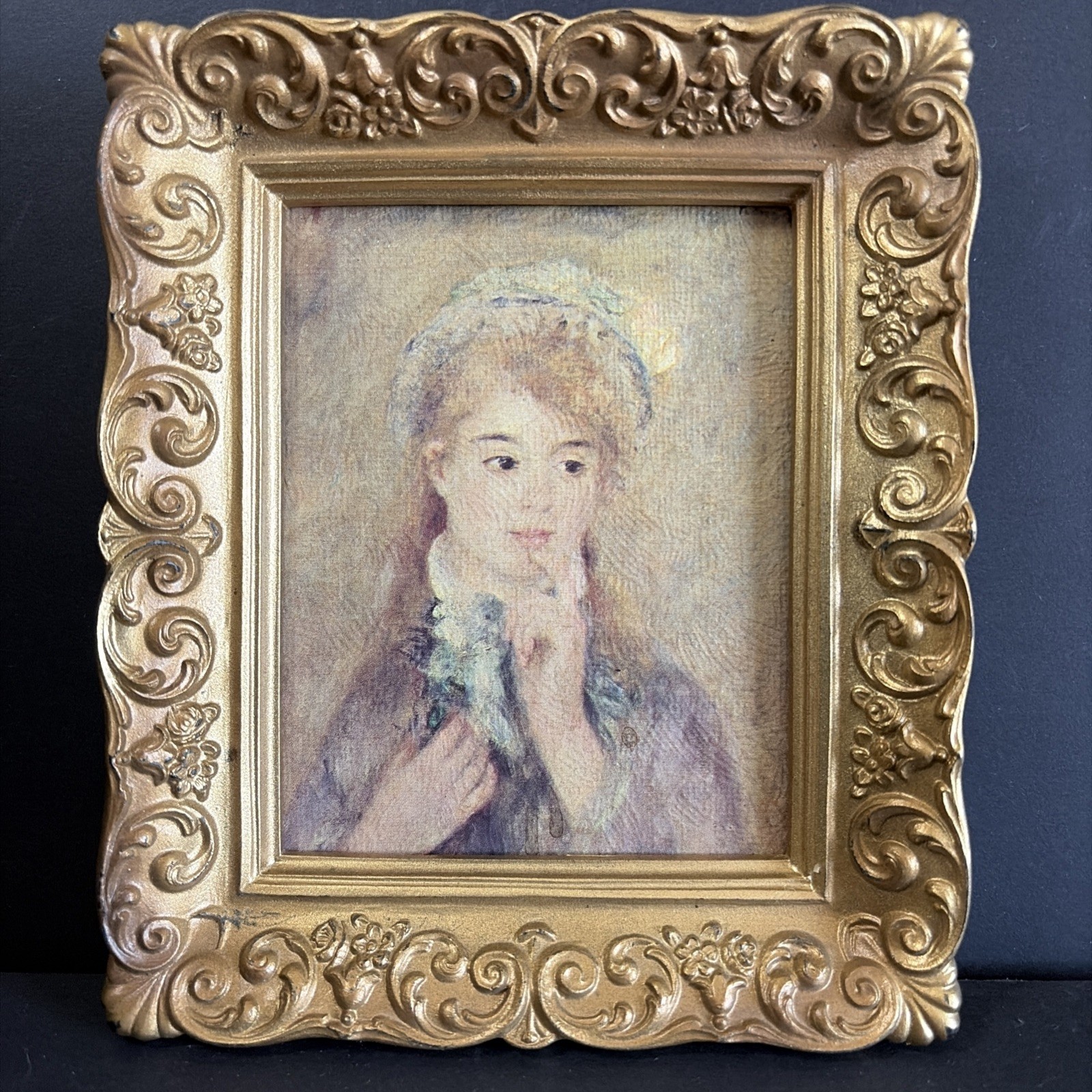 Vintage Pierre Auguste Renoir Art Print The Ingenue Impressionist Woman Portrait Vintage Pierre Auguste Renoir Art Print The Ingenue Impressionist Woman Portrait