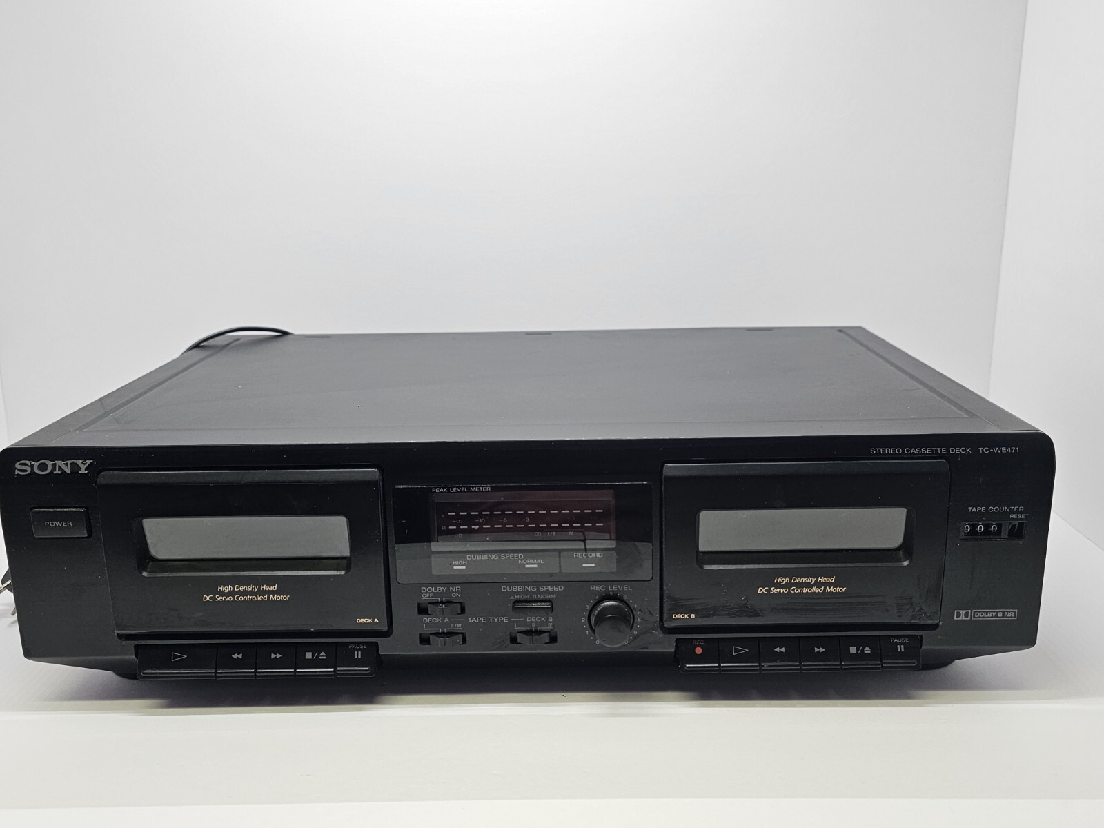 Vintage Sony TC-WE471 Dual Stereo Cassette Deck for Parts Vintage Sony TC-WE471 Dual Stereo Cassette Deck for Parts