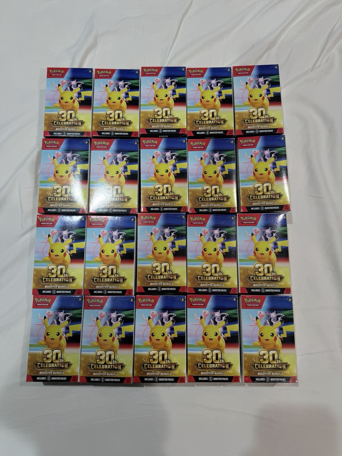 LOT OF 20 Pokemon 30th Anniversary Celebration - Booster Bundle 79/EA LOT OF 20 Pokemon 30th Anniversary Celebration - Booster Bundle 79/EA