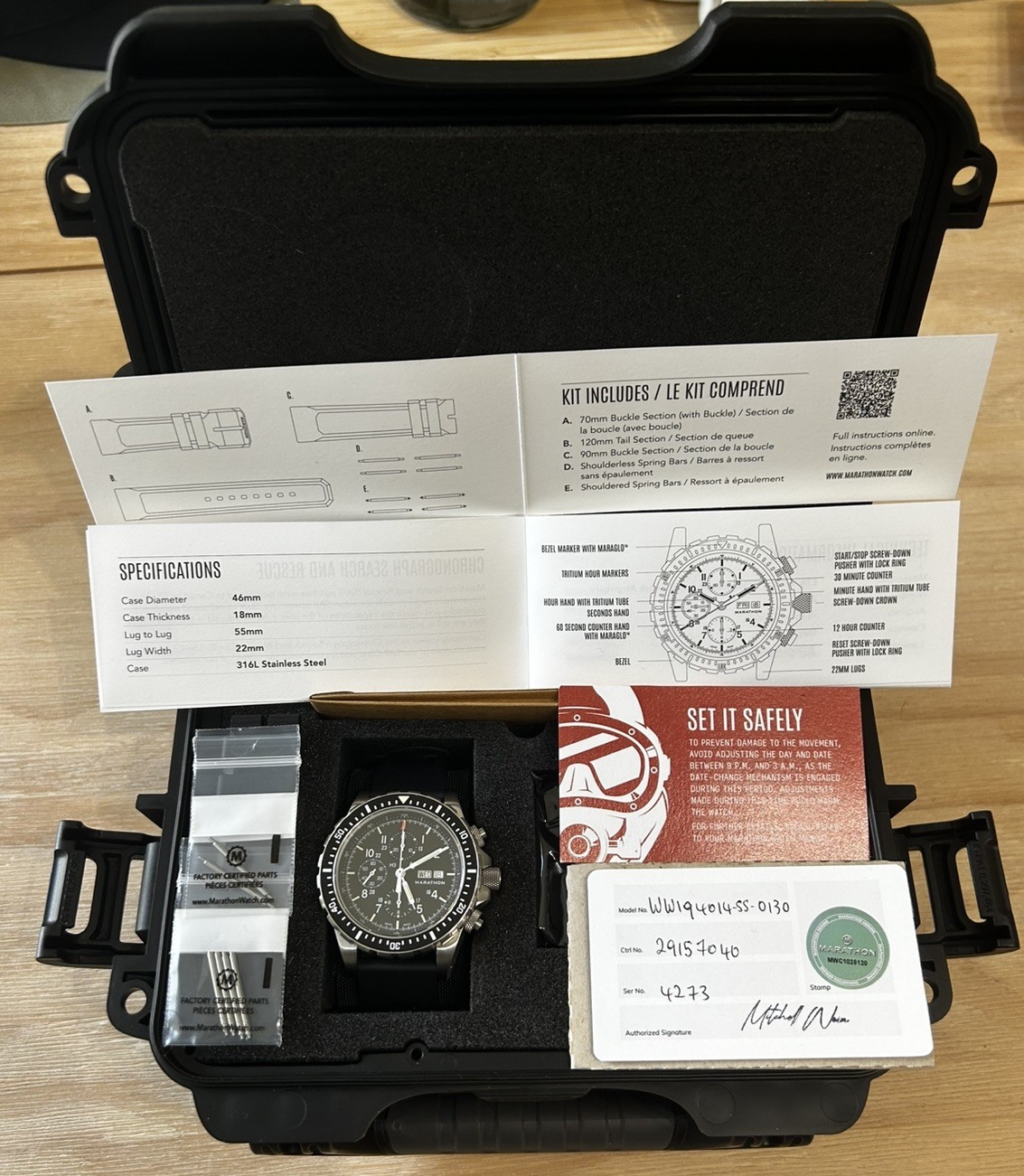 Rare Mil. Contract Marathon CSAR Watch Automatic Pilot Chronograph Val 7750 46MM Rare Mil. Contract Marathon CSAR Watch Automatic Pilot Chronograph Val 7750 46MM