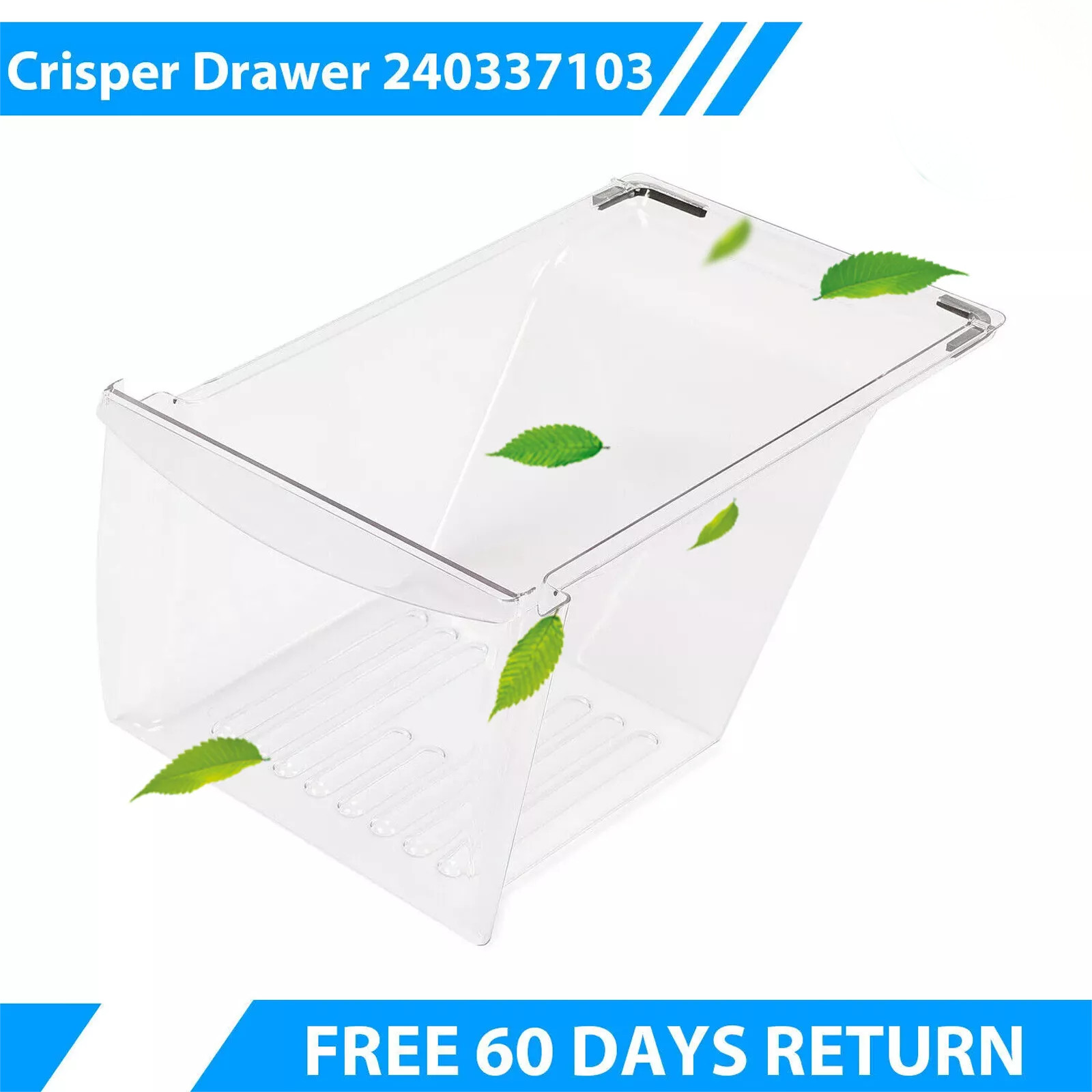 Fridge Refrigerator Clear Crisper Drawer Pan Replacement For 240337103 PS429854 Fridge Refrigerator Clear Crisper Drawer Pan Replacement For 240337103 PS429854