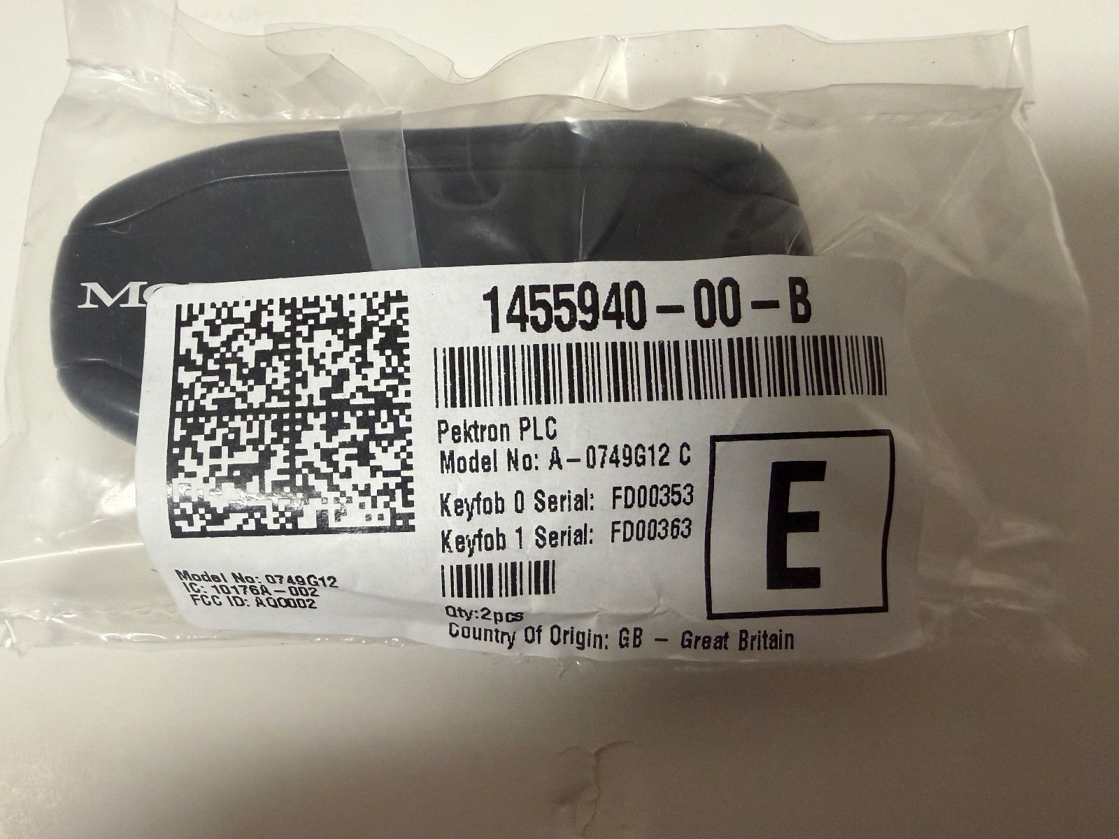 NEW 12-2020 TESLA MODEL S SMART KEY REMOTE FOB FCC AQO002 E 1455940-00-B 315 MHz NEW 12-2020 TESLA MODEL S SMART KEY REMOTE FOB FCC AQO002 E 1455940-00-B 315 MHz