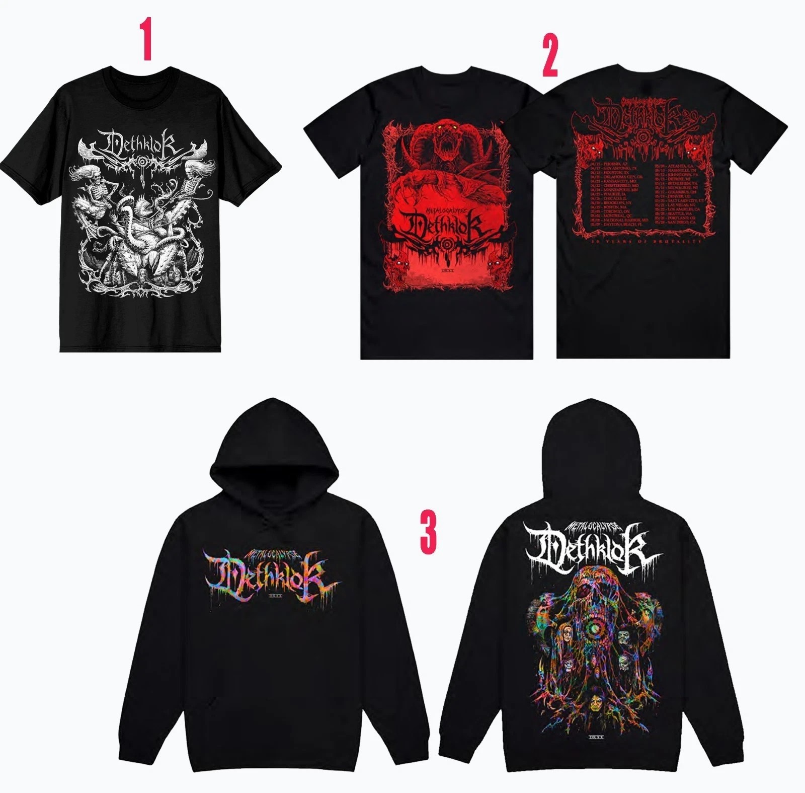 Dethklok North American Tour 2026 T-Shirt Or Hoodie All Size S-5XL